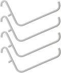 4pcs White Metal Pegboard Bracket Hooks by MAGICLULU