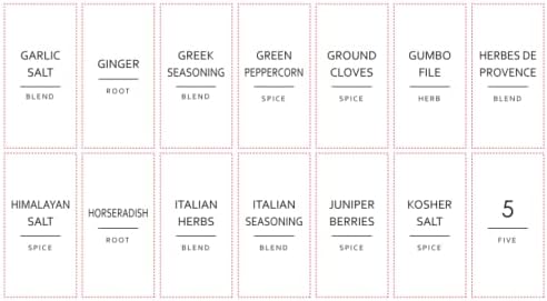 Talented Kitchen Spice Labels for Jars - Image 8