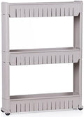 3-Tier Slim Slide Out Kitchen Trolley, Storage Shelf, Moving Wall Cabinets by Unknown