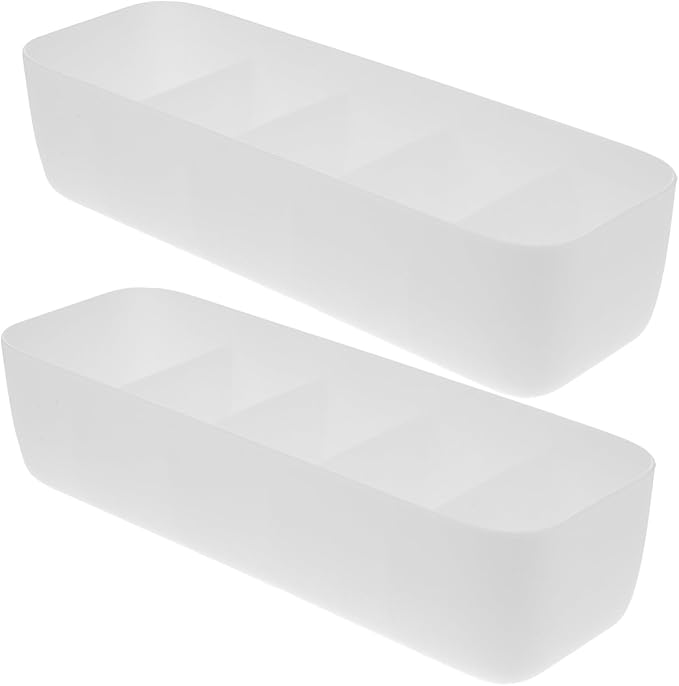 2pcs Socks Container Storage Box Sections Plastic Stackable Drawer Organizer by CAXUSD