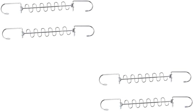 Healifty 2sets Multi Hole Clothes Storage Rack Versatile Clothes Hanger by Healifty