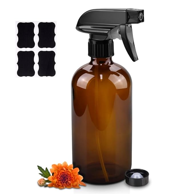 Glass Spray Bottles, 16oz Amber Glass Spray Bottles by Worldgsb