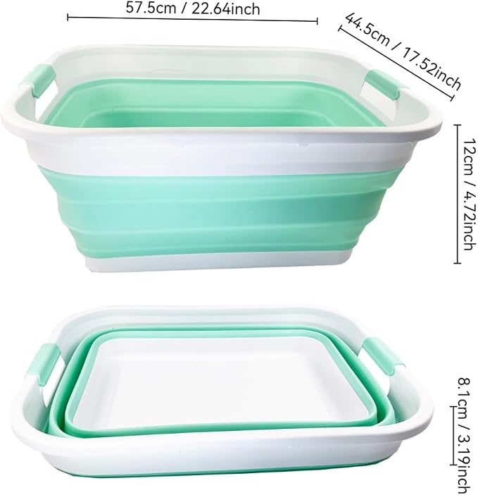 SAMMART 41L Collapsible Plastic Laundry Washing Tub/Basket-Foldable Pop Up - Image 3