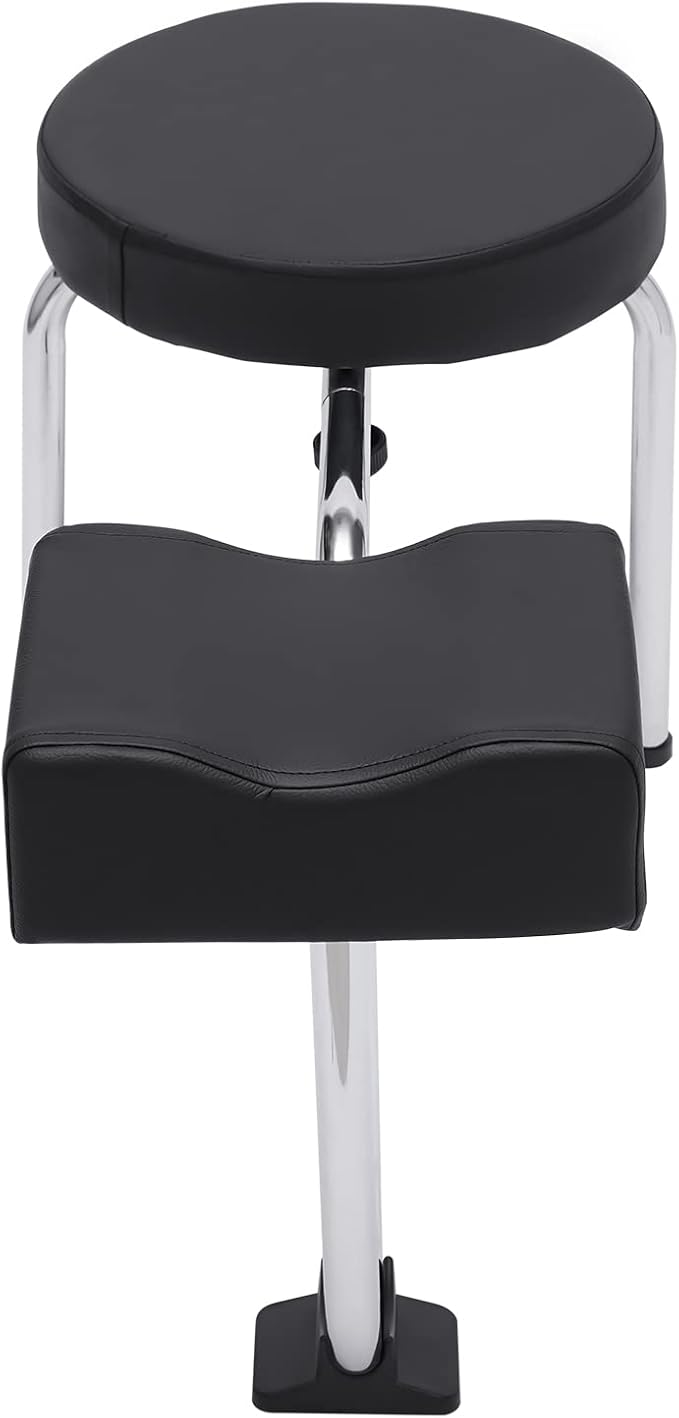 Pedicure Stool with Footrest, Height Adjustable Nail Pedicure Stool Leg Rest - Image 3