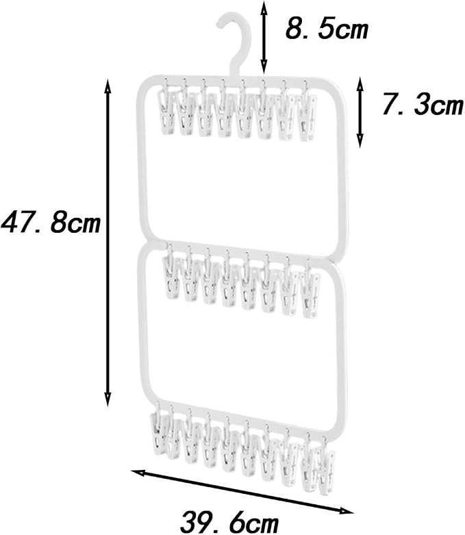 Hanging Drying Rack with Clips Clothes Hanger - Image 4