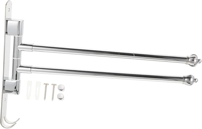 Rotatable Towel Bar Wall Mounted Stainless Steel Over Door Towel Rack Bath by MAGICLULU