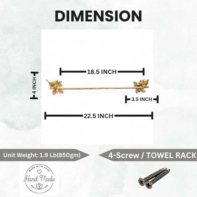 Solid Brass Bird Antique Towel Rod Bathroom Accessories Retro Hardware Bird - Image 4