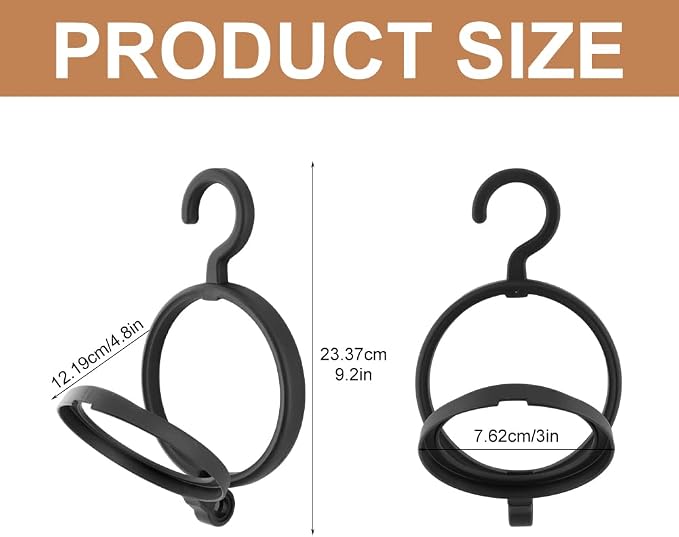 iayokocc 3 Pack Hanging Wig Stand Set, Foldable Hanging Wig Hanger Holder - Image 2