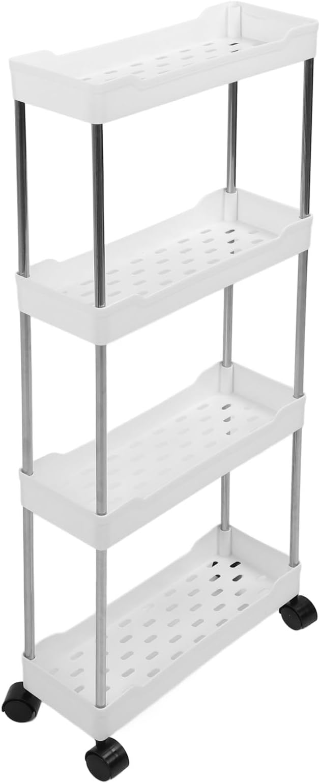 Slim Rolling Storage Cart, 4 Tier Slim Rolling Storage Cart - Image 9
