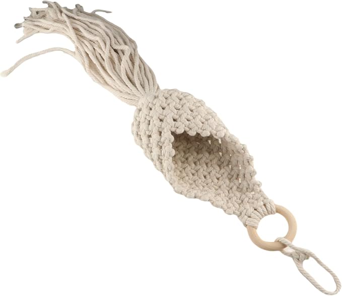 Cotton Macrame Mini Boho Plant Holder, Macrame Plant Hangers, Hand Woven Wall - Image 4