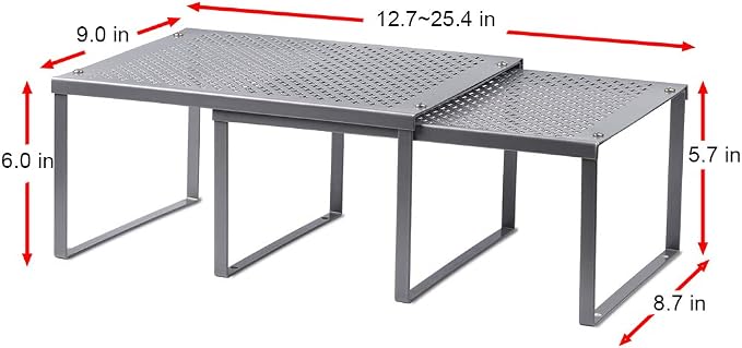 NEX Kitchen Shelf Organizer for Counter Cupboard Pantry - Image 2