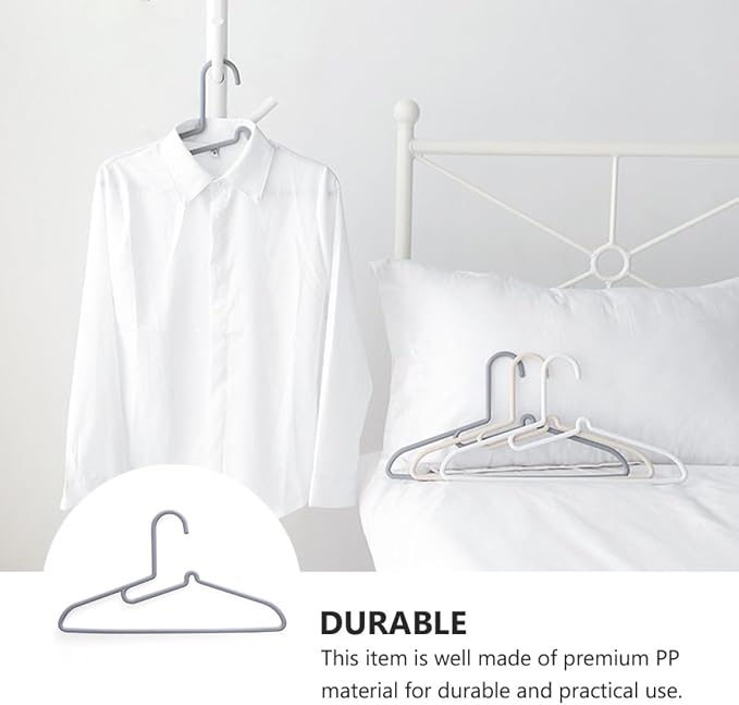 Non-Slip Plastic Coat Hangers Set 15pcs Windproof Clothes Hangers - Image 3