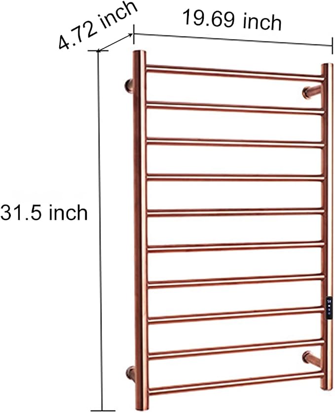 Luxury Towel Warmer Wall Mount Electric Plug-in/Hardwired Heated Towel Rack - Image 4