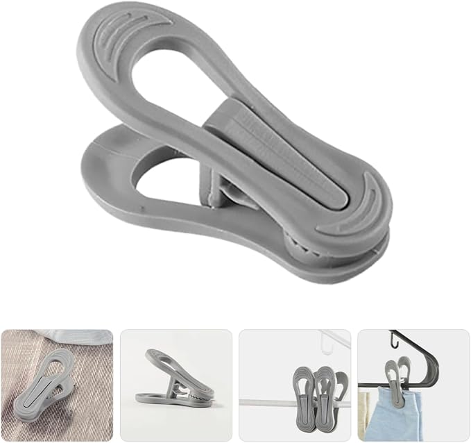 Large Capacity Hanger Clips 30 Pack Plastic Clothesline Clips - Image 7