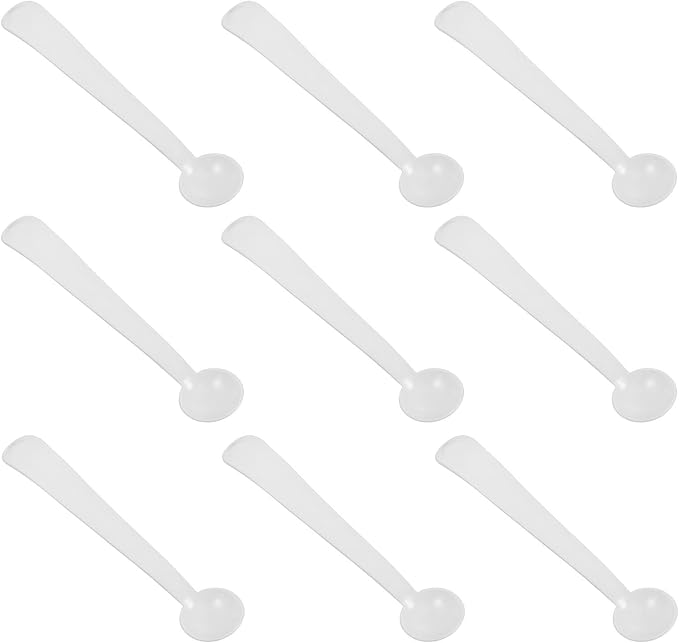 100pcs Plastic Micro Spoons Mini Powder Scoops 2g Measuring Spoons by Unknown