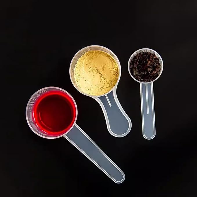 4 Pcs Plastic Transparent Measuring Spoons Protein Powder Scoops Flour Coffee - Image 2