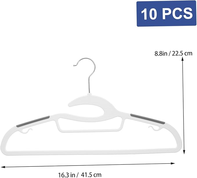 10pcs Non Slip Extra Wide Clothes Hangers - Image 2