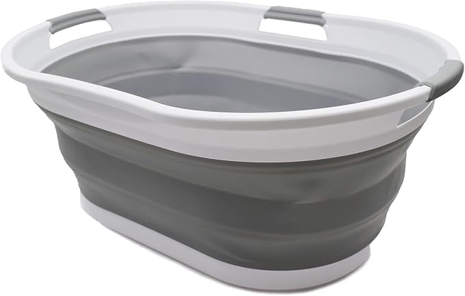 SAMMART 44L Collapsible Plastic Laundry Basket - Image 2