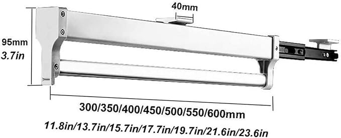 Closet Rod Garment Bar, Hanging Clothes Rods Adjustable Clothing Organizer - Image 2