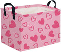 Rectangular Valentines Basket, baby Gift Basket Empty, Heart Print easter by FXOCSHE