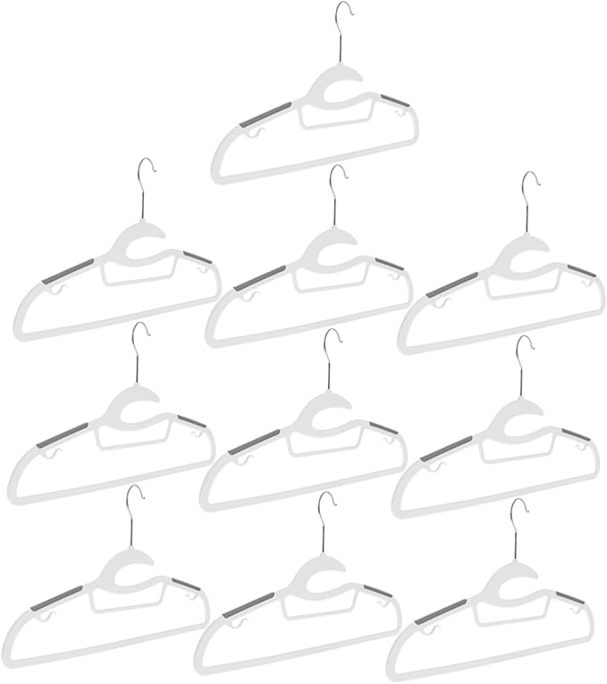 10pcs Non Slip Extra Wide Clothes Hangers by UKCOCO%EF%BC%9ALightupabetterhome
