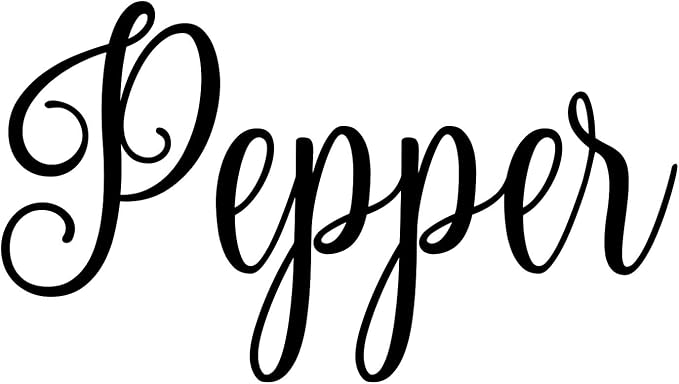 Pepper 4.5w x 2.5h Label | Kitchen Pantry Organization | Die Cut Vinyl Decal | by MinglewoodTrading