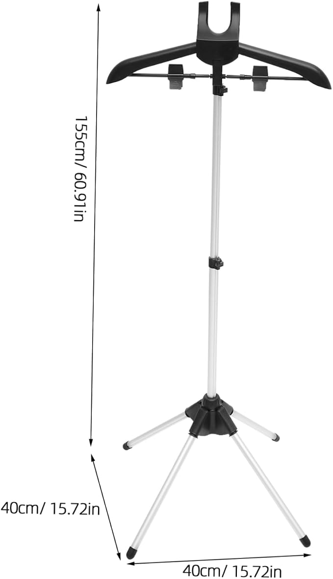 VALICLUD 1Set Foldable Garment Steamer Hanger Stand Adjustable Clothes Drying - Image 2