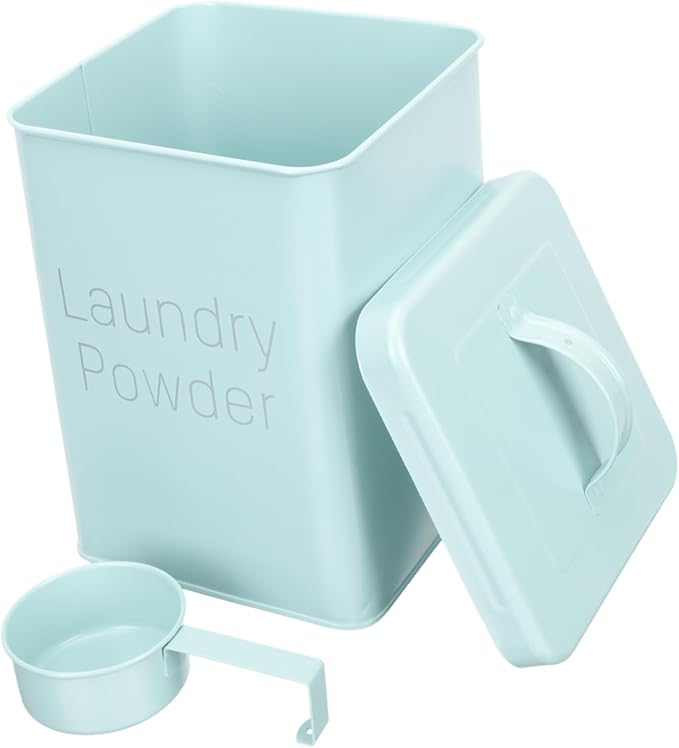 Laundry Powder Storage Bucket Lid Portable 1 Set Laundry Soap Container by SKISUNO