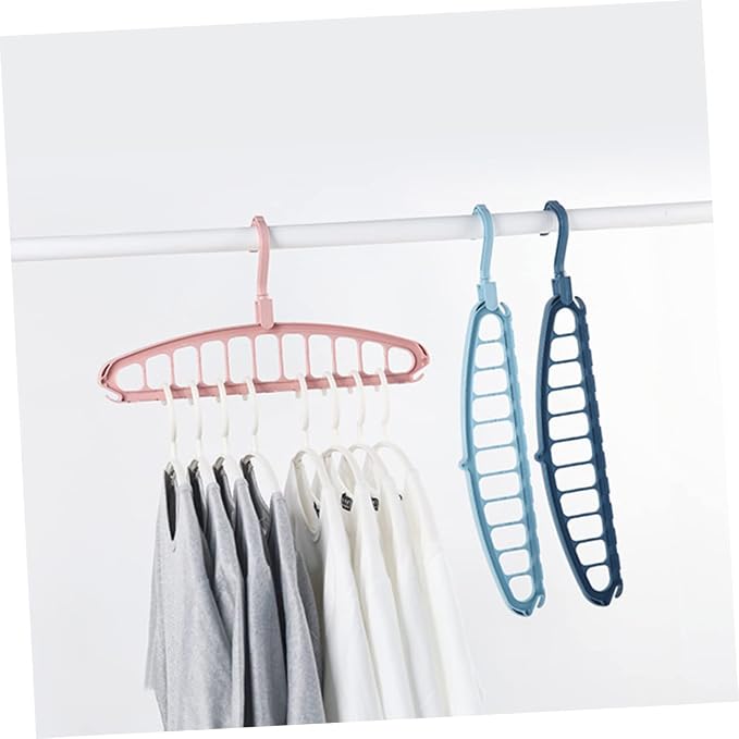 PRETYZOOM 2pcs Laundry Hanger Rack Rotating Folding Hanger Space Saving Home - Image 3