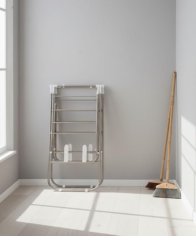 EZHOME Large Foldaway Laundry Rack, Heavy Duty, Collapsible, Space-Saving - Image 5