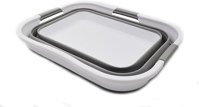 SAMMART 30L Collapsible Plastic Laundry Washing Tub- Foldable Laundry - Image 3