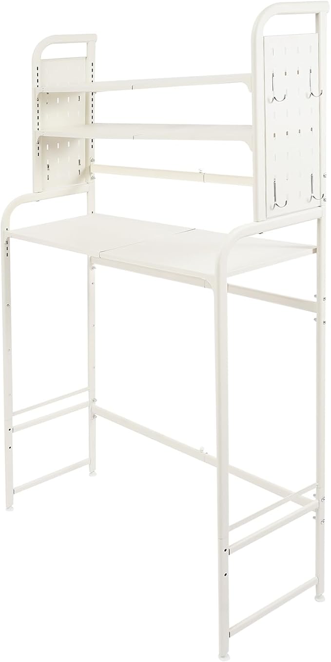 3-Tier Expandable Over Toilet Washing Machine Dryer Storage Utility Rack - Image 6