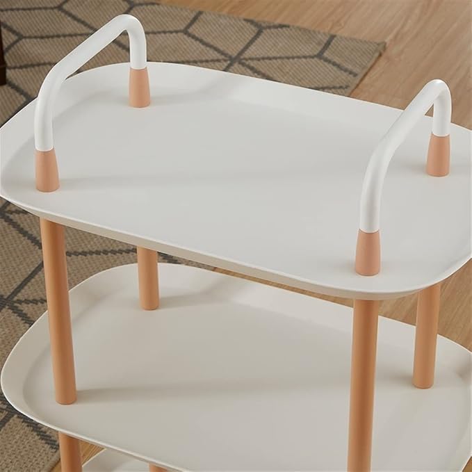 3 Layers Nordic Style Mobile Trolley Simple Kitchen Living Room Storage - Image 2