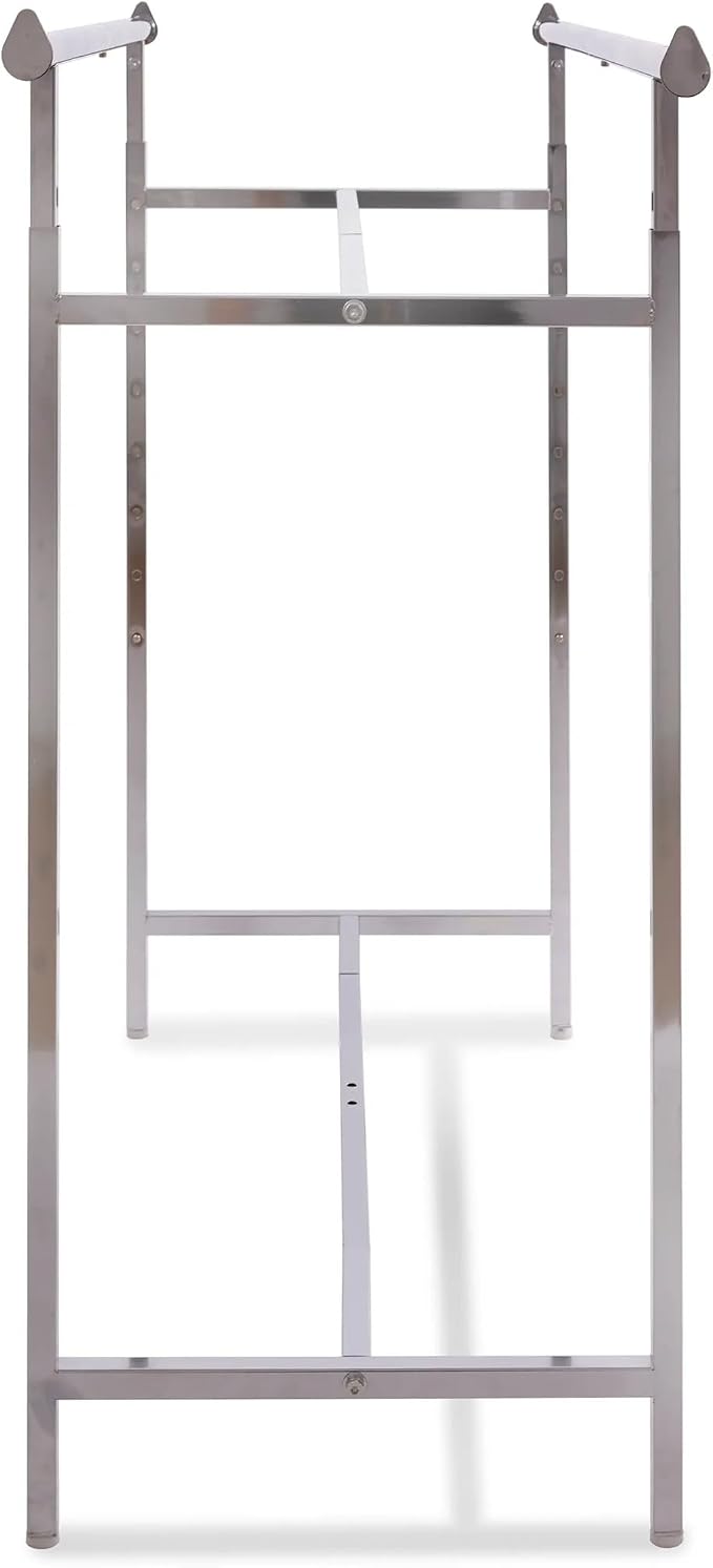 Econoco - Adjustable Double Bar Rectangular Hangrail Rack in Chrome - Image 6