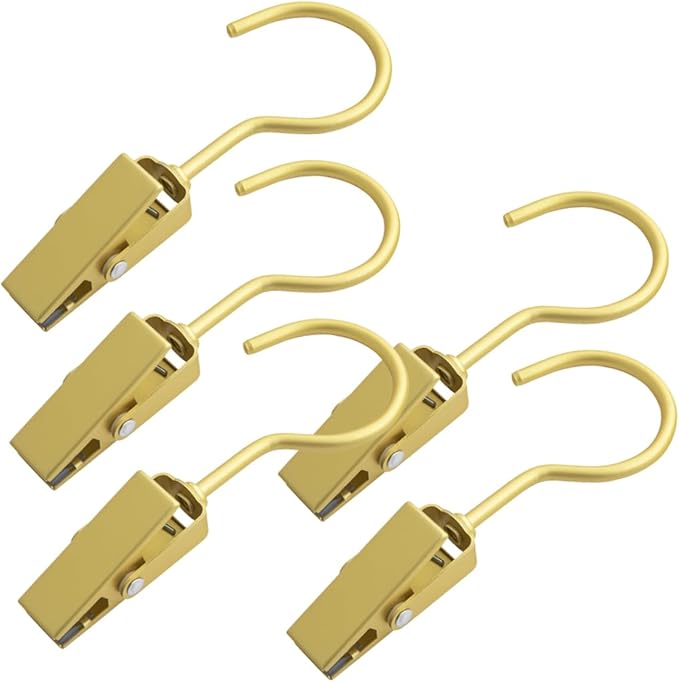 5pcs Multi-Functional Aluminum Alloy Laundry Clips Heavy Duty Hooks by FONDOTIN