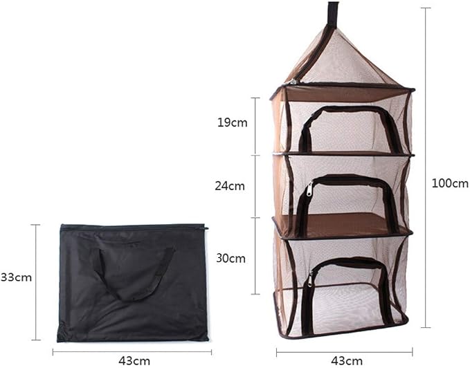 Desy & Feeci Camping Dry Net-4 Layer Outdoor Hanging Foldable Drying Rack - Image 3