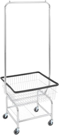 Laundry Cart with Clothes Rack Laundry Basket with Hanging Rack Cart with Extra by Oiveinya