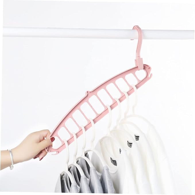 PRETYZOOM 2pcs Sturdy Material Folding Hangers Rotating Drying Rack - Image 4