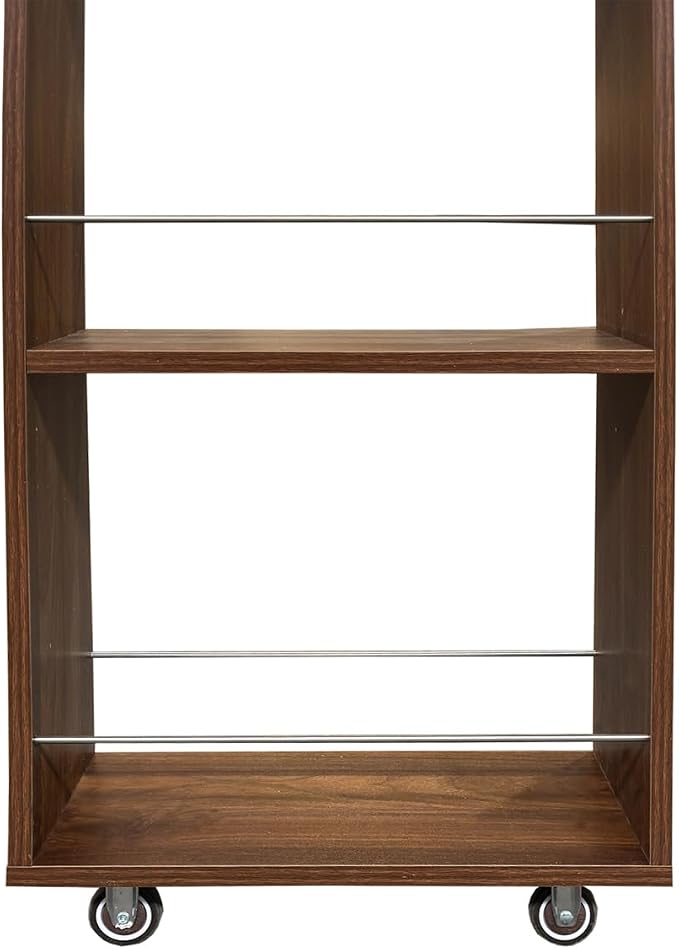 71-Inch Slim Storage Cart on Wheels, Walnut 7-Tier Tall Slide Out Kitchen - Image 7
