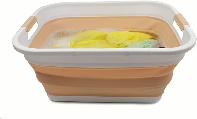 SAMMART 41L Collapsible Plastic Laundry Basket-Foldable Pop Up Storage - Image 7