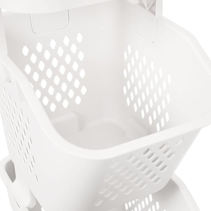Tiered Laundry Storage Organizer Tiered Laundry Hamper Sorter Bathroom Laundry - Image 7