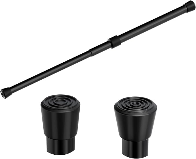 Spring Tension Rods 29-42 Inches Adjustable Small Short Curtain Rod No Drill by WindBreath