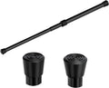 Spring Tension Rods 29-42 Inches Adjustable Small Short Curtain Rod No Drill by WindBreath