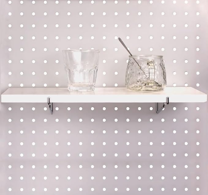KINOMI Heavy Duty Pegboard Shelves, Value Set of 8 Pack Pegboard Shelf Brackets - Image 2
