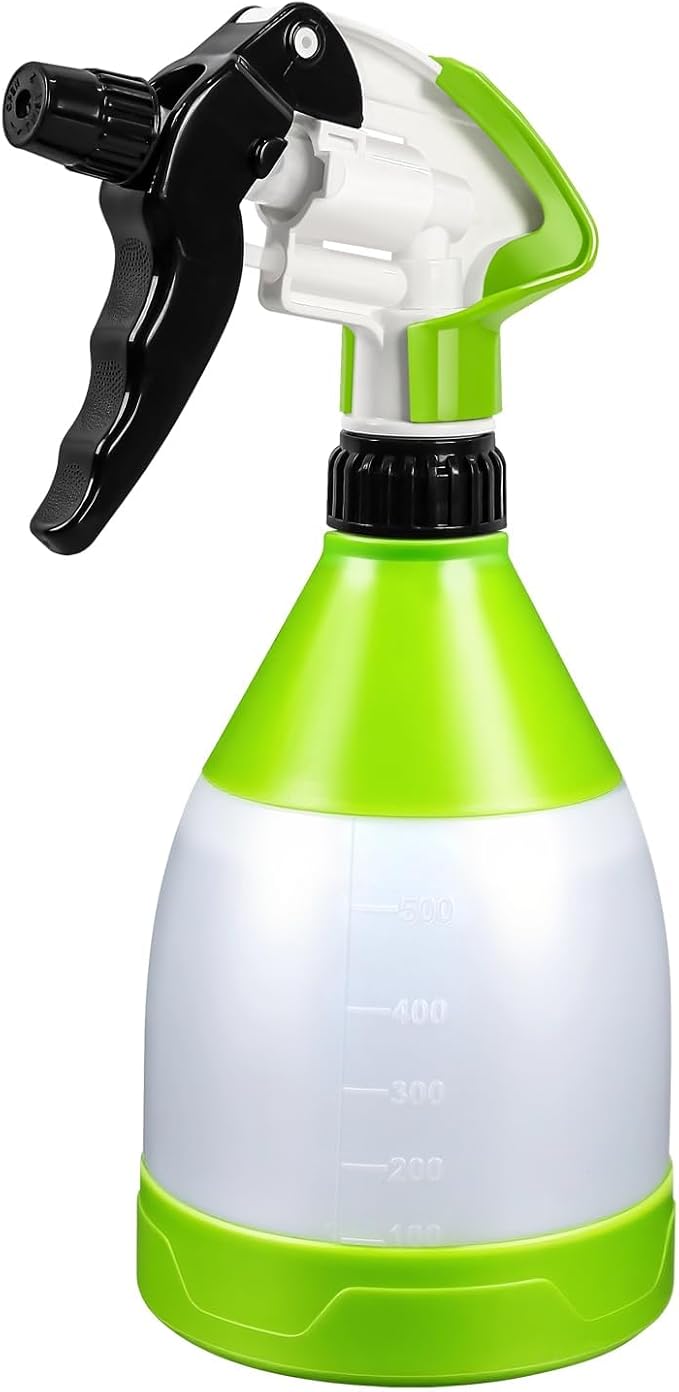 Heavy Duty Spray Bottle 17 oz, Professional Double Mist Trigger Sprayer Bottle by ALL4DETAIL
