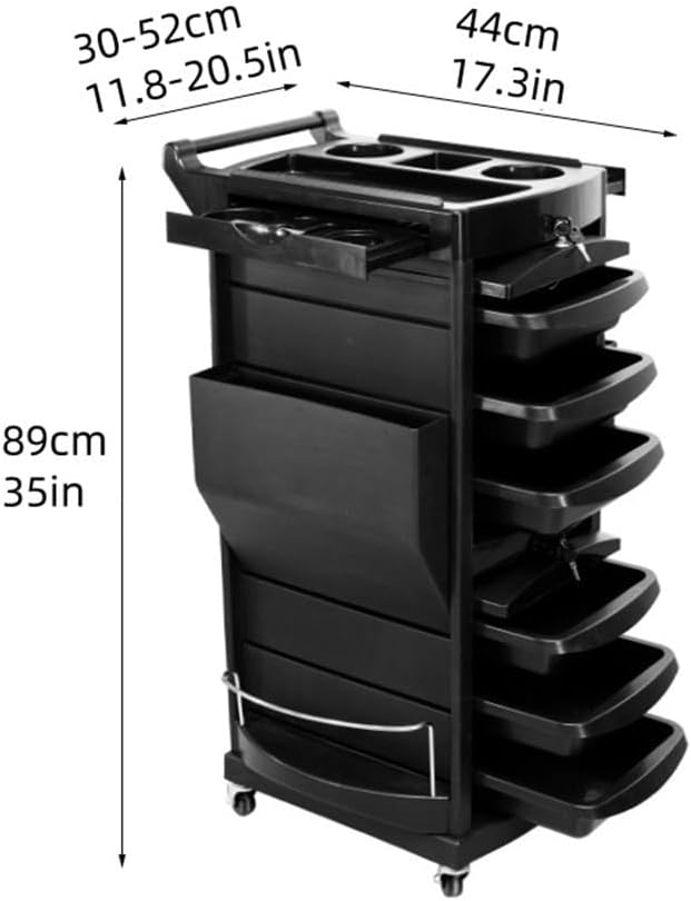 Utility Trolley Carts, Professional Locking Trolley, Salon Cart - Image 2