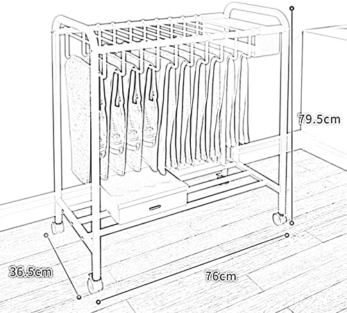 Mobile Storage Rack Freestanding Display Rack Tool Pegboard Garage, Pants - Image 7