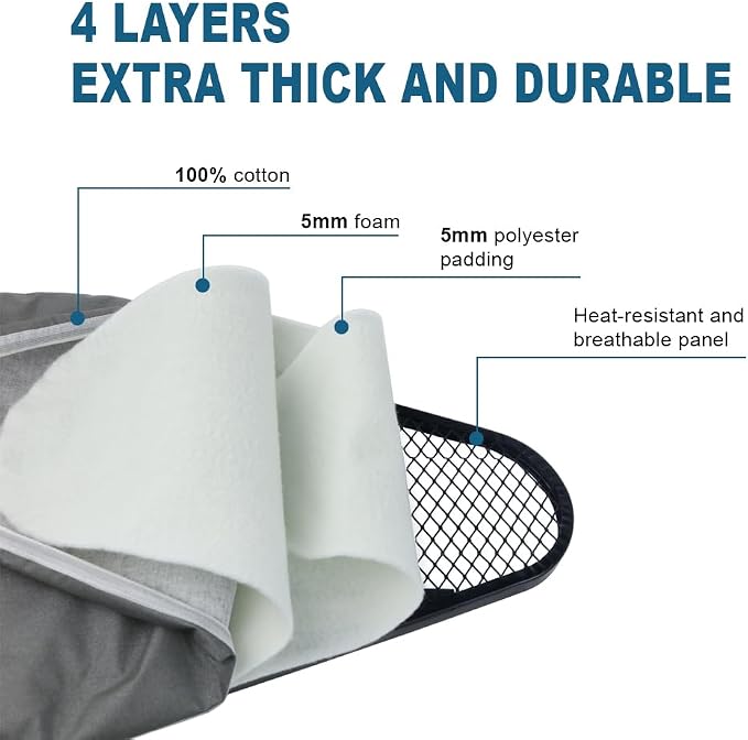 Ironing Board Full Size, Heat Resistant Cover Iron Board - Image 5
