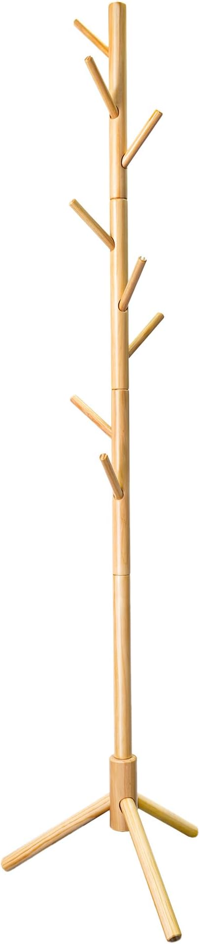VaeFae Bamboo Coat Rack Stand, Free Standing Hall Tree by VaeFaeDirect