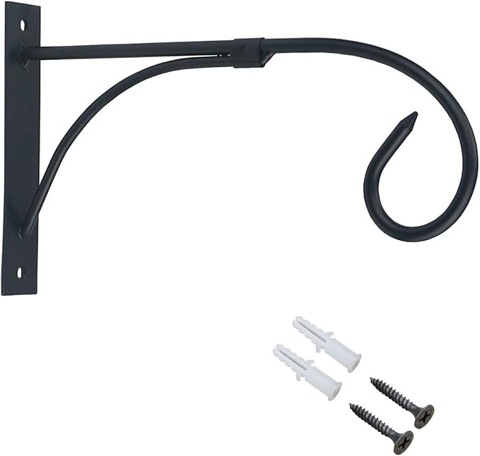 Tinsow Plant Bracket Iron Wall Hooks Straight Downcurled Hanging by Tinsow